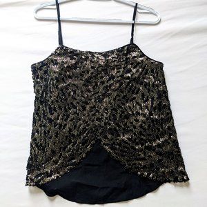 Sequin strap dress top